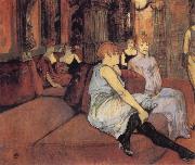 Henri de toulouse-lautrec Interior in the Rue des Moulins oil on canvas